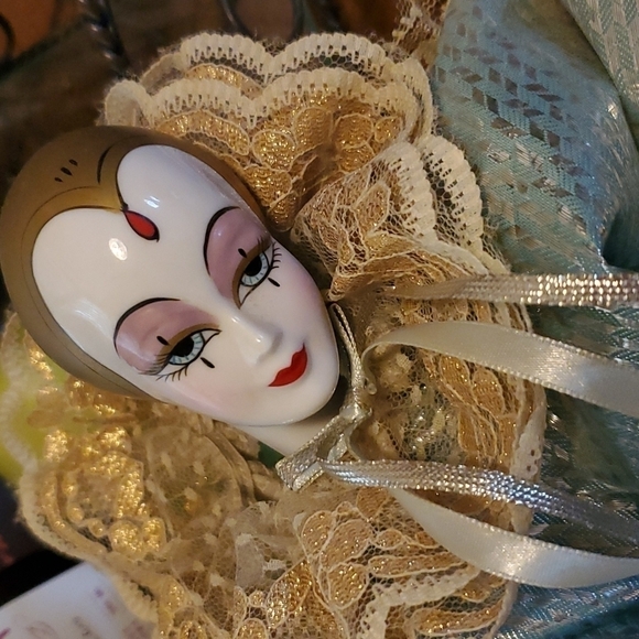 Perrot Porcelain Harlequinn Doll Musical Vintage - Picture 4 of 8